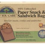 box with 48 bags of eco paper snack & sandwich bags from if you care brand